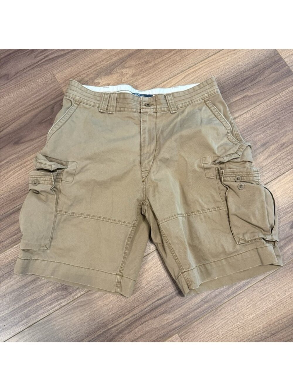 Polo Ralph Lauren Cargo Shorts Khaki Brown Mens 36 Vintage Y2k 90s